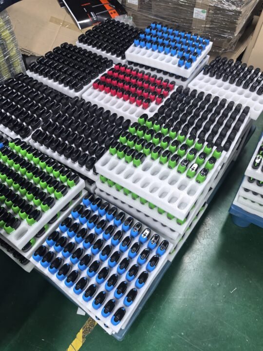 Custom coloured empty vape hardware units produced for a customer order